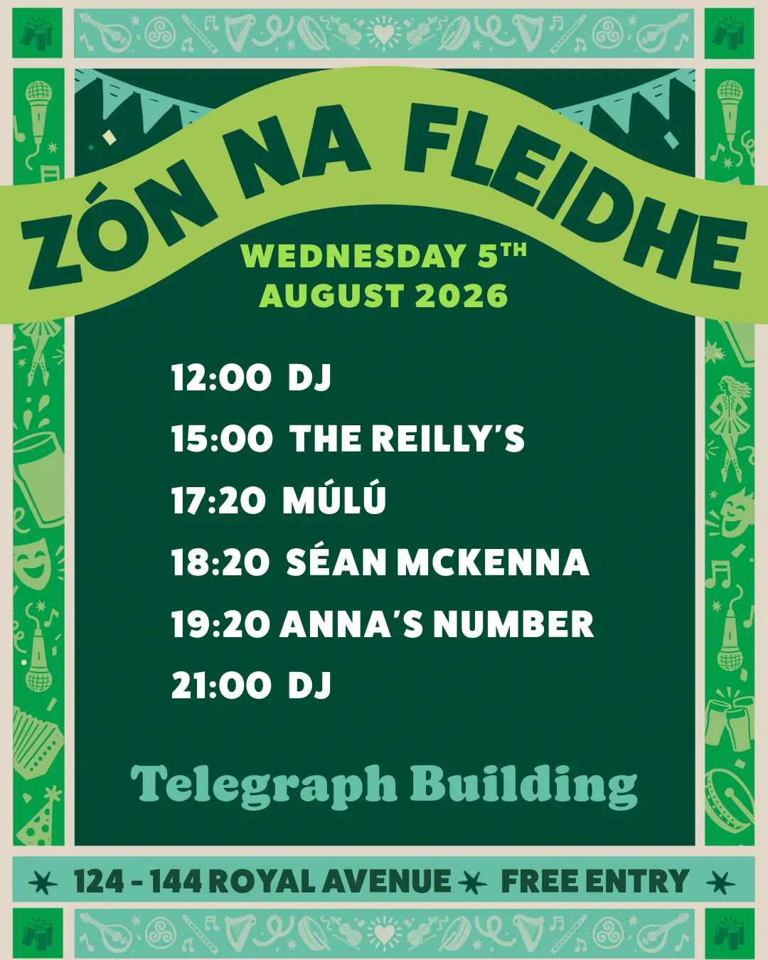 Fleadh Zone at The Telegraph Building — event image at The Telegraph Building — thumbnail 2